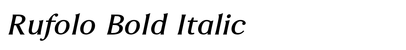 Rufolo Bold Italic